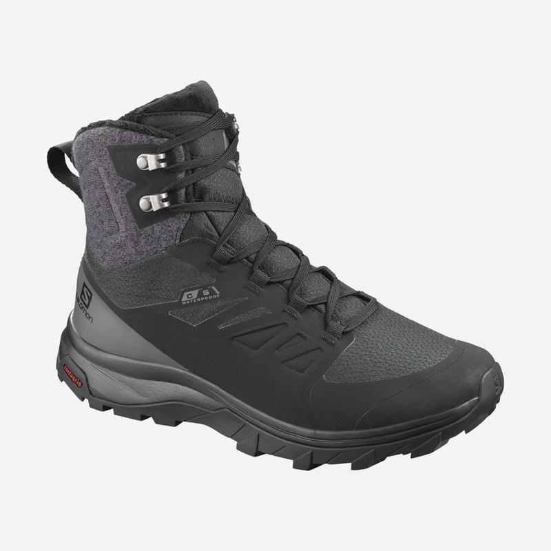 Salomon Singapore Womens Winter Boots - OUTBLAST TS CSWP W Black | 28053-EOKD